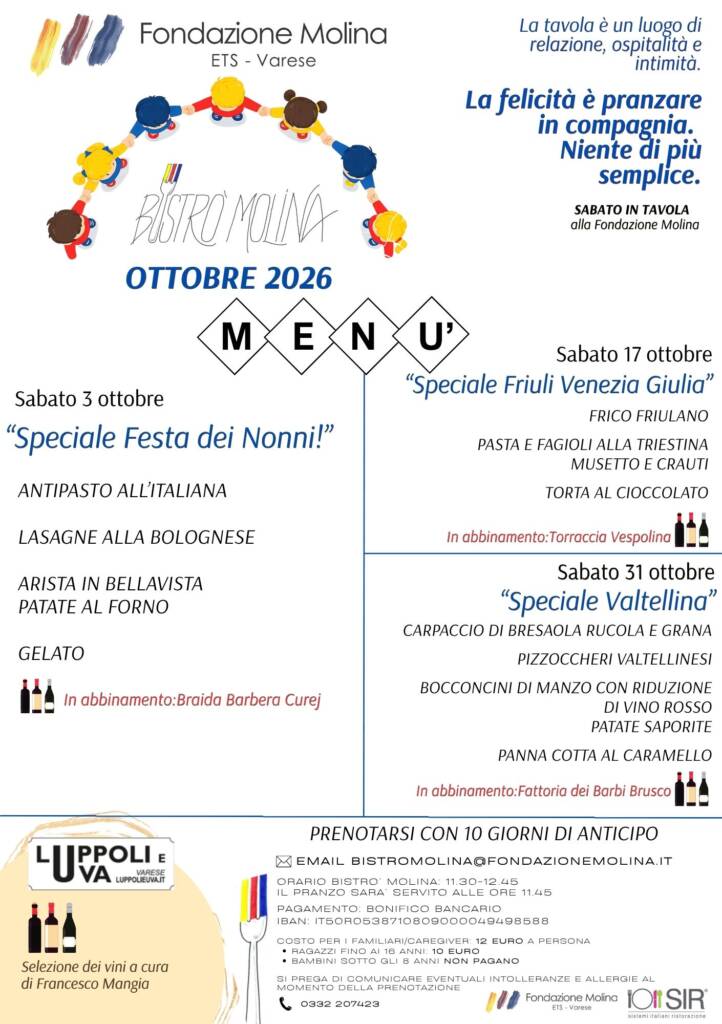 Bistrò Molina ottobre 2026